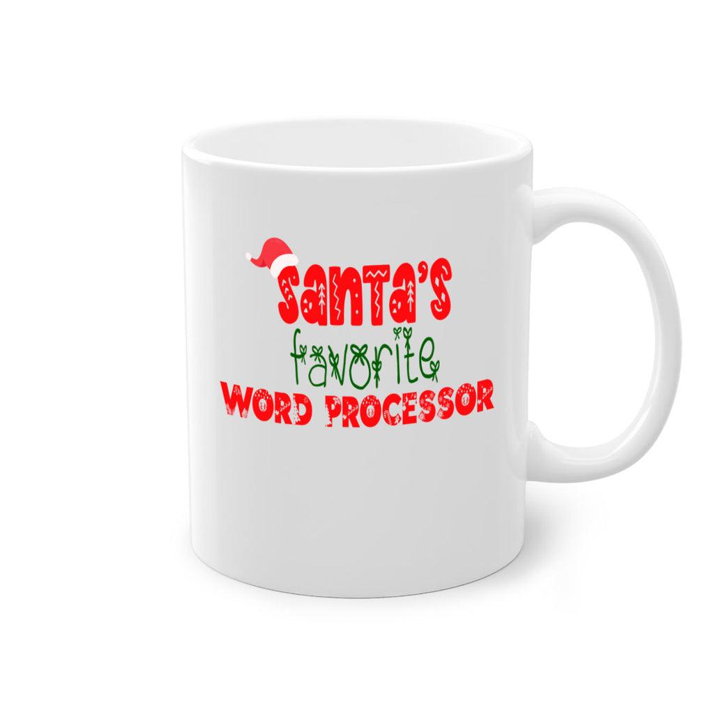 santas favorite word processor style 1158#- christmas-Mug / Coffee Cup