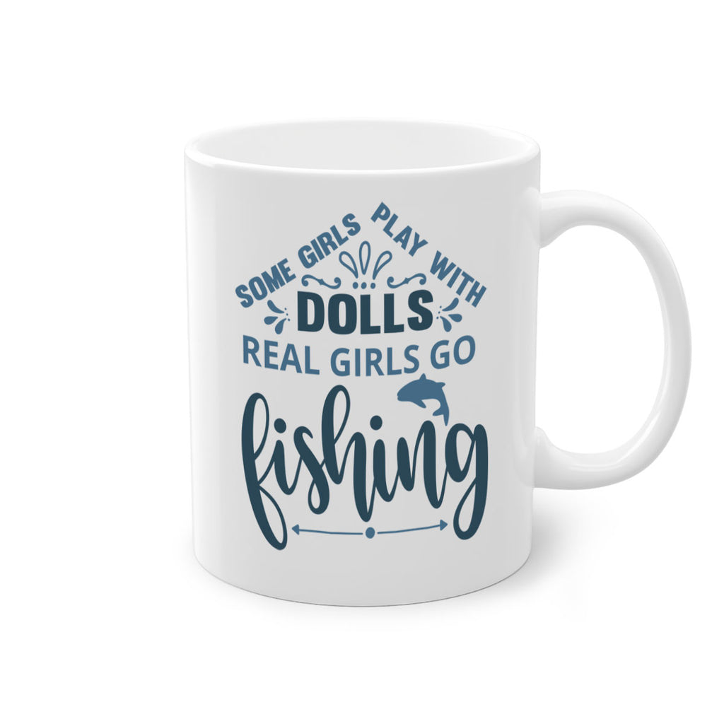 some girl play with 37#- fishing-Mug / Coffee Cup