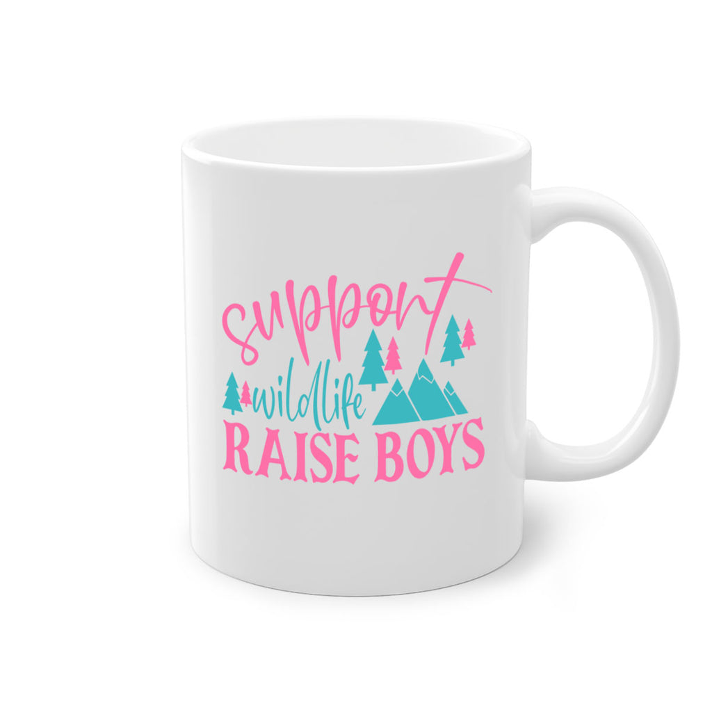 support wildlife raise boys 300#- mom-Mug / Coffee Cup