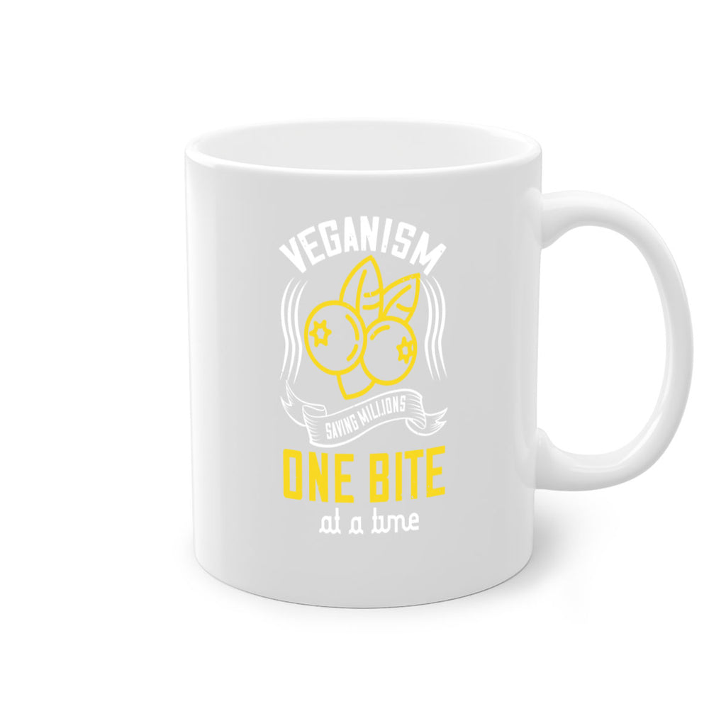 veganism saving millions one bite at a time 13#- vegan-Mug / Coffee Cup