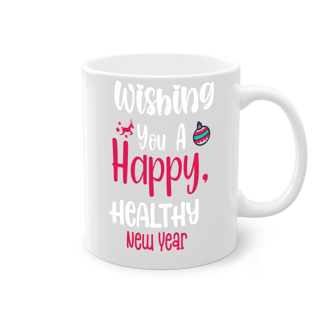 wishing you a happy, healthy new year style 1244#- christmas-Mug / Coffee Cup