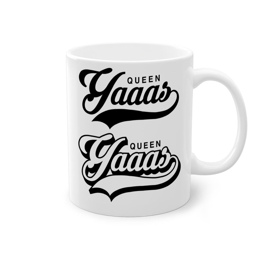 yaaas queen script 6#- black words - phrases-Mug / Coffee Cup