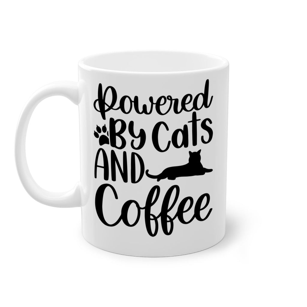 Powered By Cats And Coffee Style 102#- cat-Mug / Coffee Cup