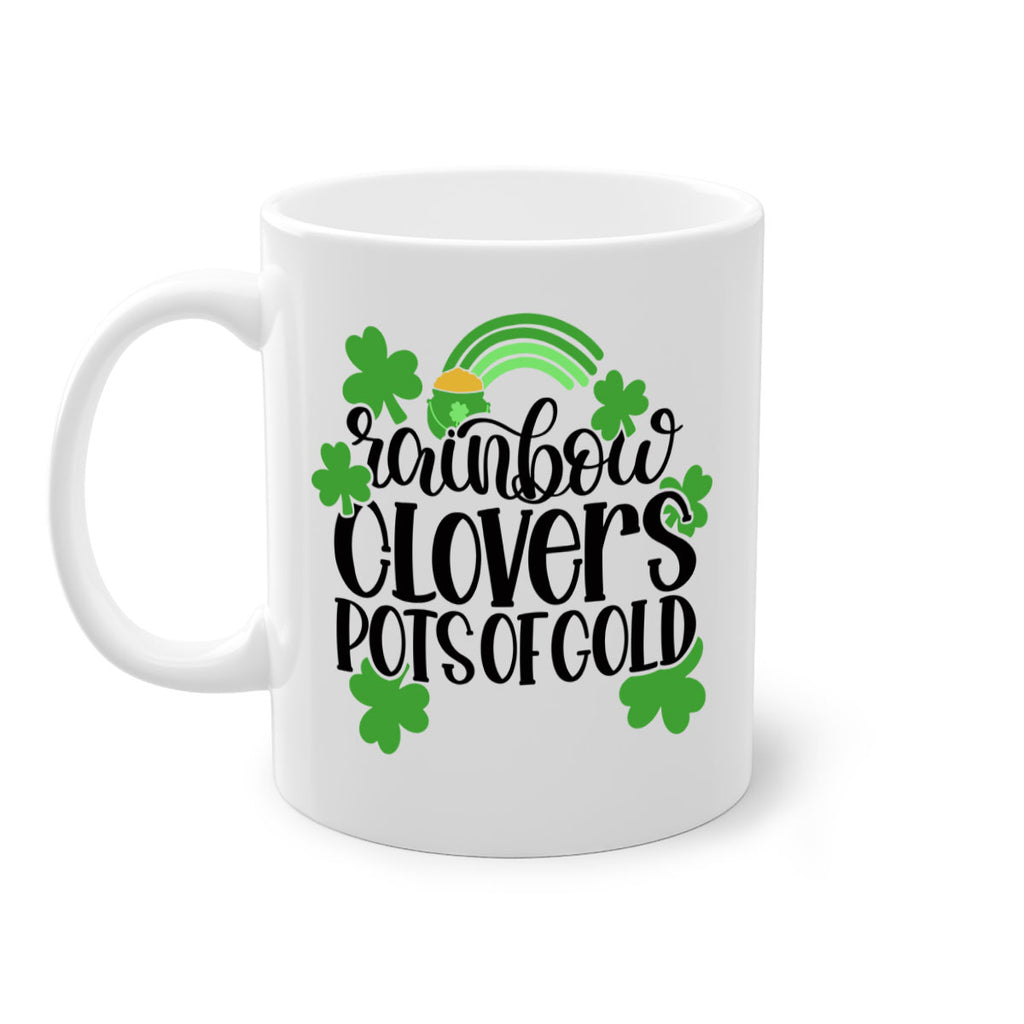 Rainbow Clovers Pots Of Gold Style 35#- St Patricks Day-Mug / Coffee Cup