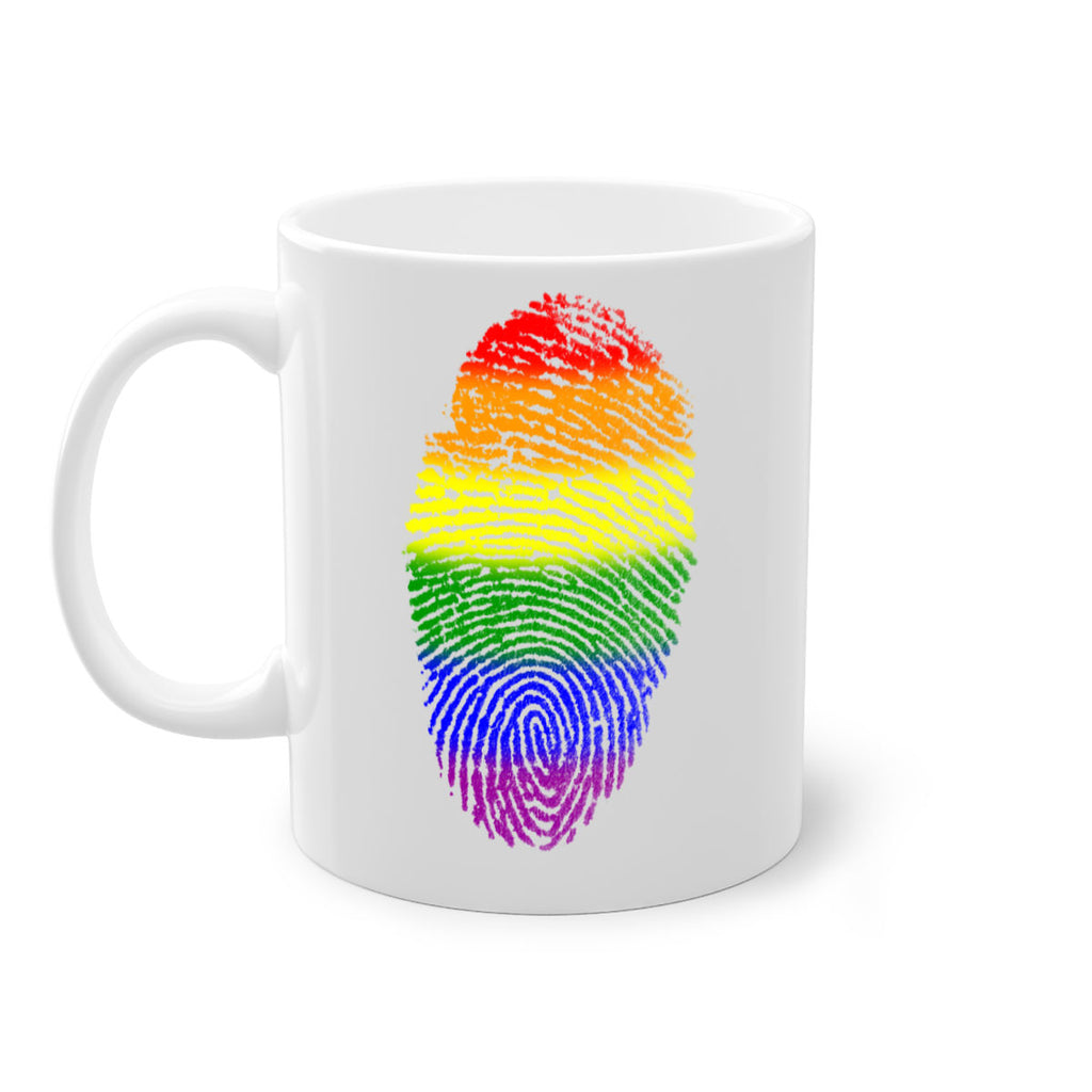 Rainbow Finger print 10#- lgbt-Mug / Coffee Cup