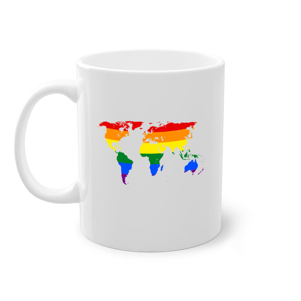 Rainbow World map 3#- lgbt-Mug / Coffee Cup