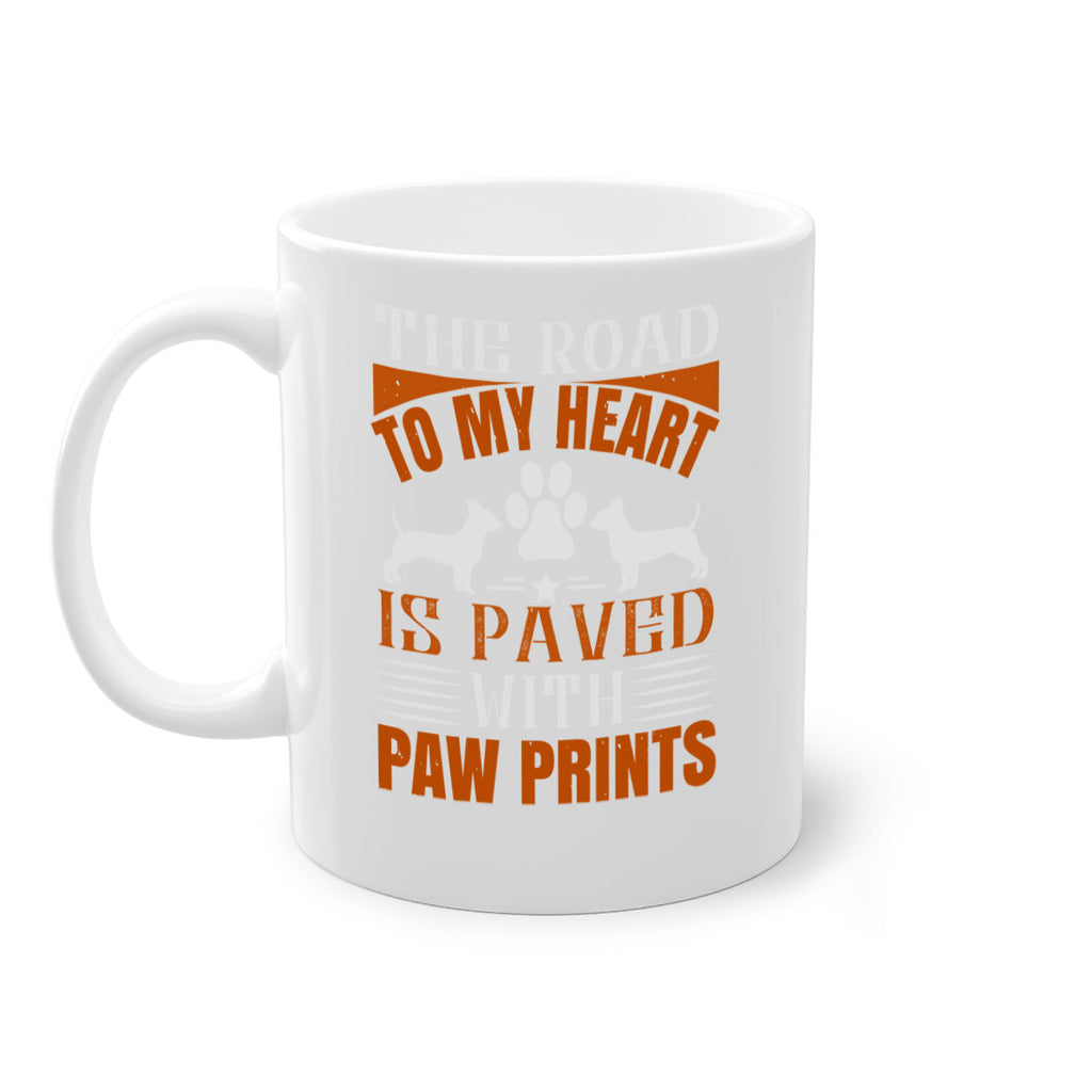 The Road to my Heart is paved with paw prints Style 145#- Dog-Mug / Coffee Cup