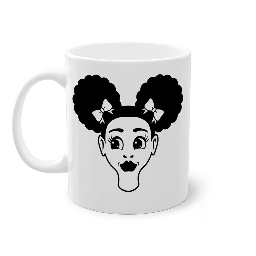 afro puffs girl face 73#- Black women - Girls-Mug / Coffee Cup