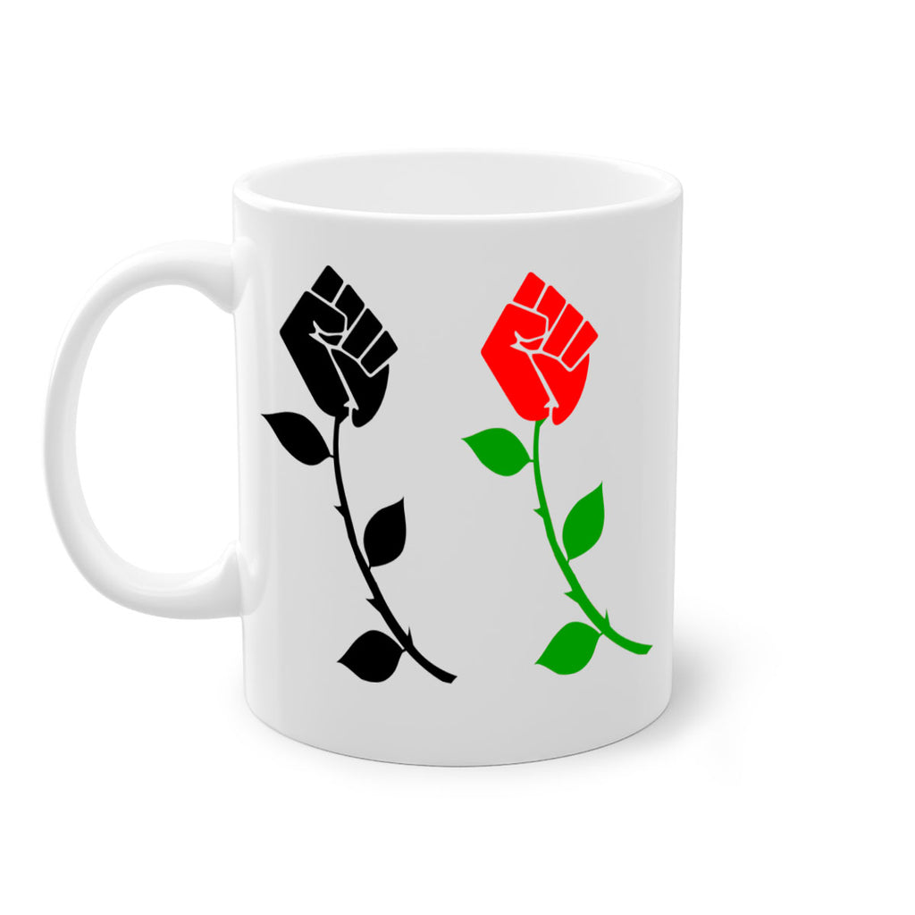 black power fist rose 197#- black words - phrases-Mug / Coffee Cup