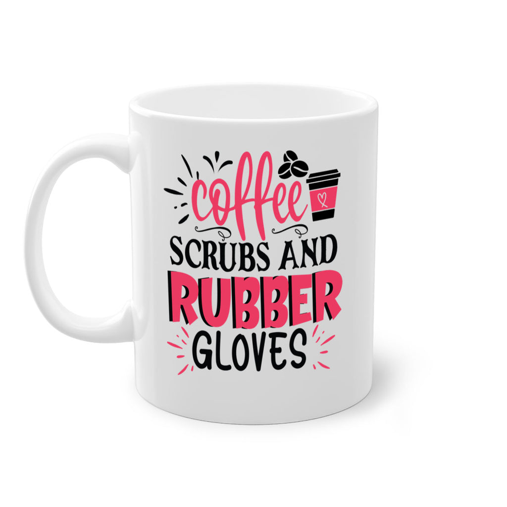 coffee scrubs and rubber gloves Style 393#- nurse-Mug / Coffee Cup