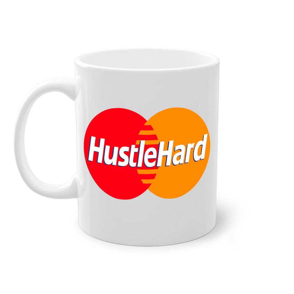 hustle hard 122#- black words - phrases-Mug / Coffee Cup