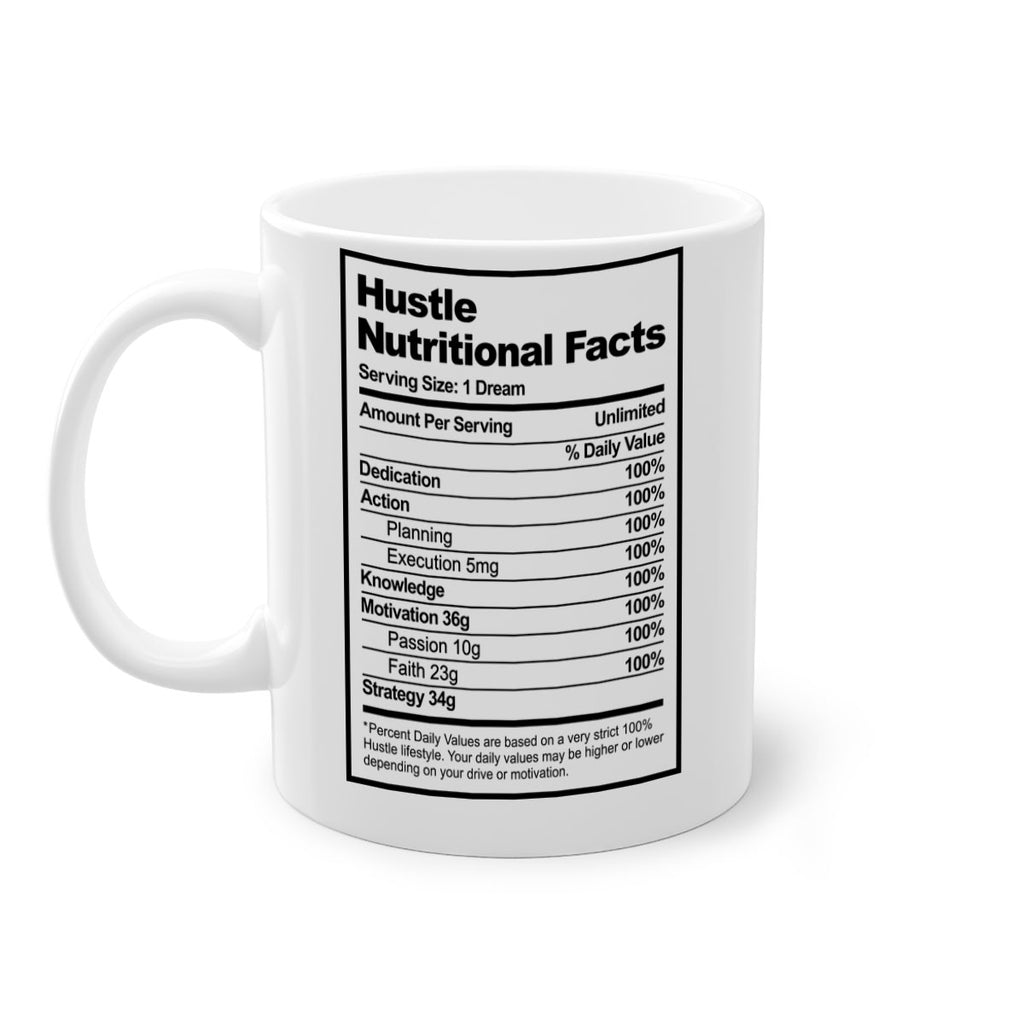 hustle nutritional facts 121#- black words - phrases-Mug / Coffee Cup