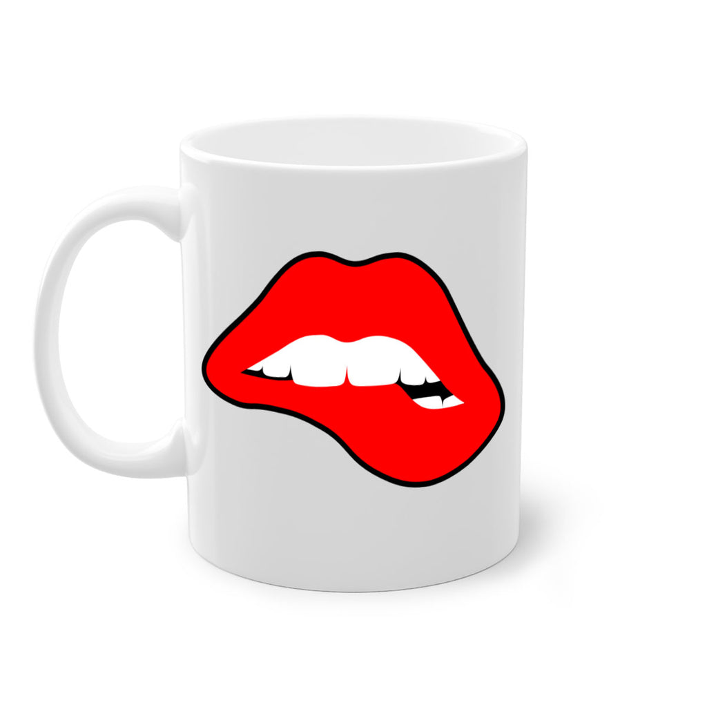 lips 100#- black words - phrases-Mug / Coffee Cup