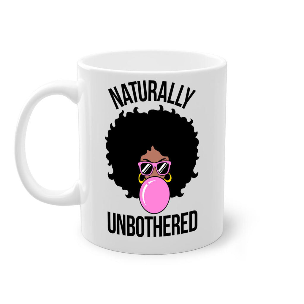 naturally unbothered afro woman 64#- black words - phrases-Mug / Coffee Cup