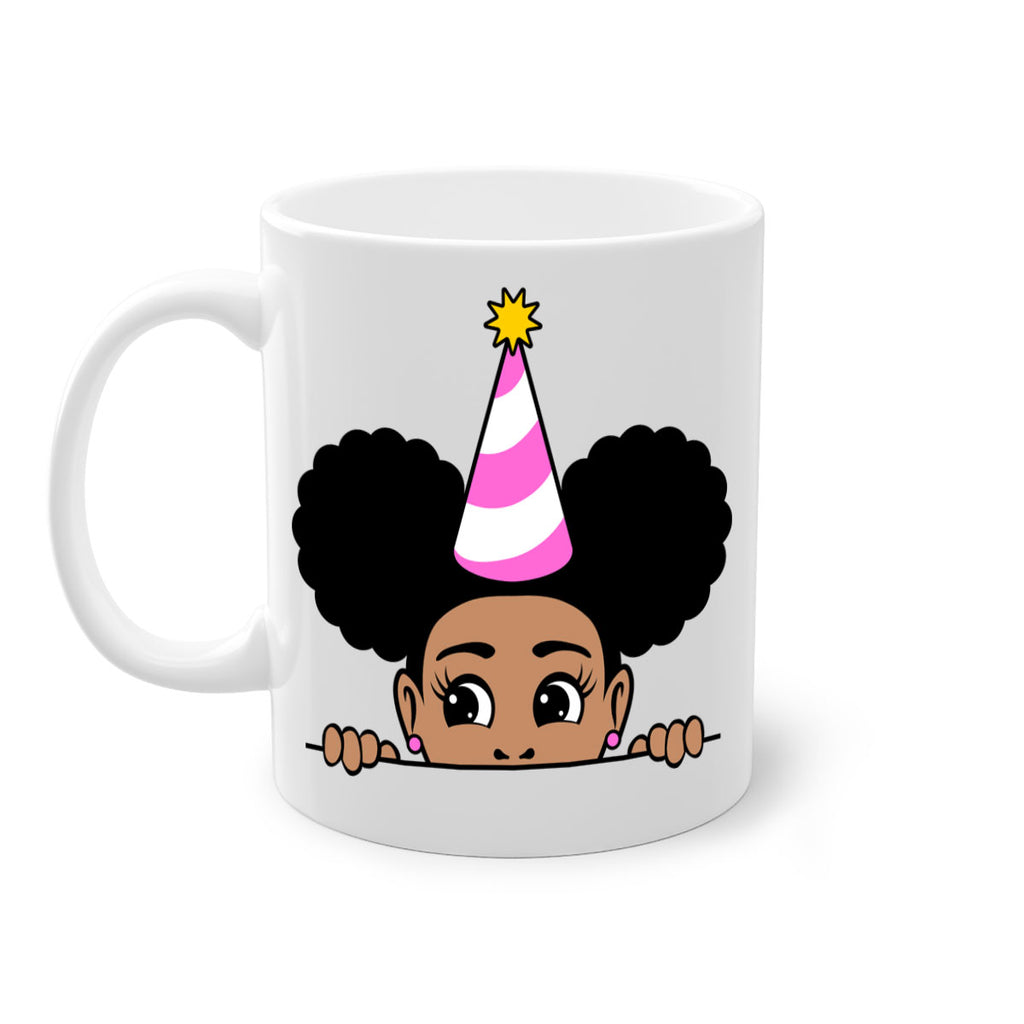 peekaboo afro puffs birthday girl 24#- Black women - Girls-Mug / Coffee Cup