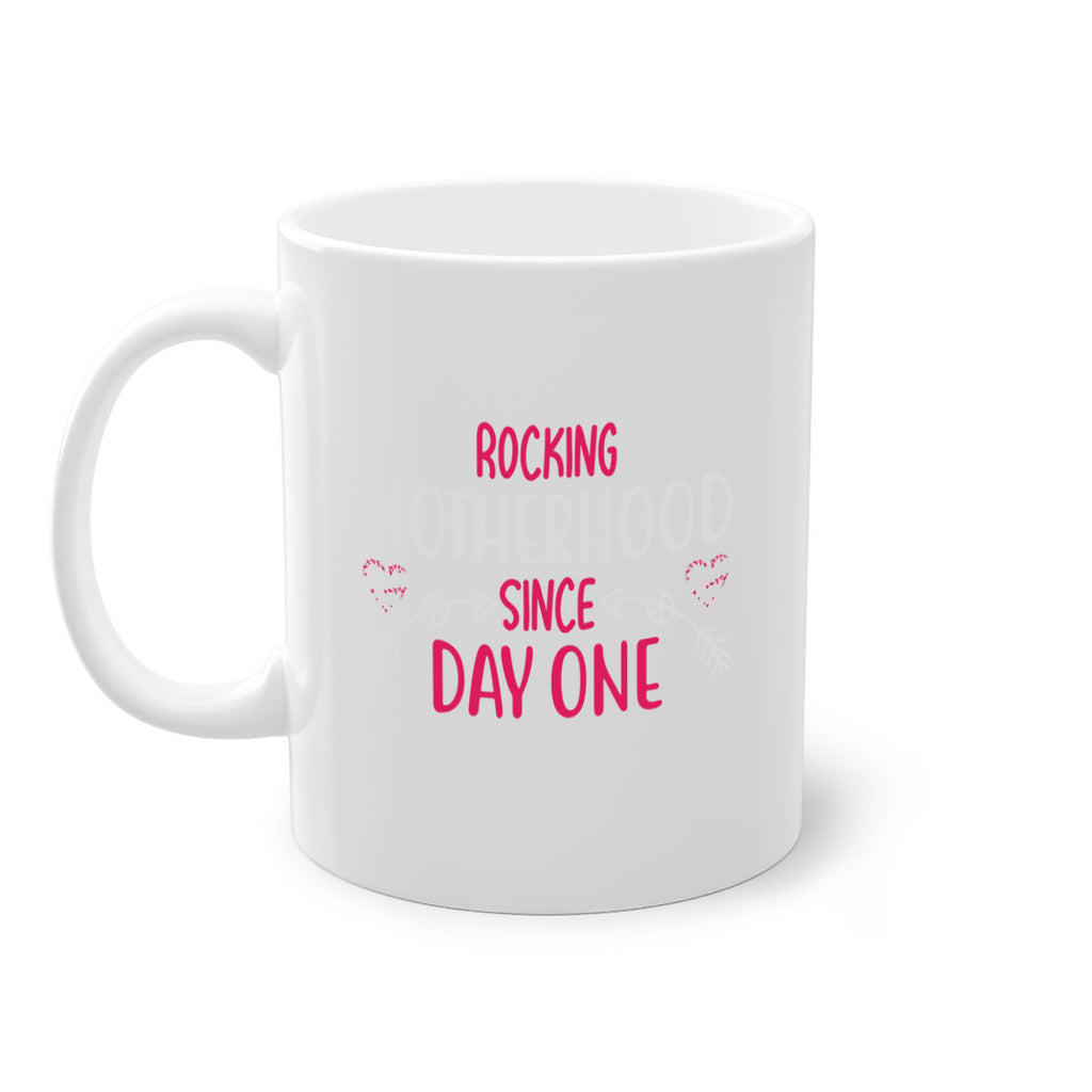 rocking motherhood since day one 69#- mom-Mug / Coffee Cup