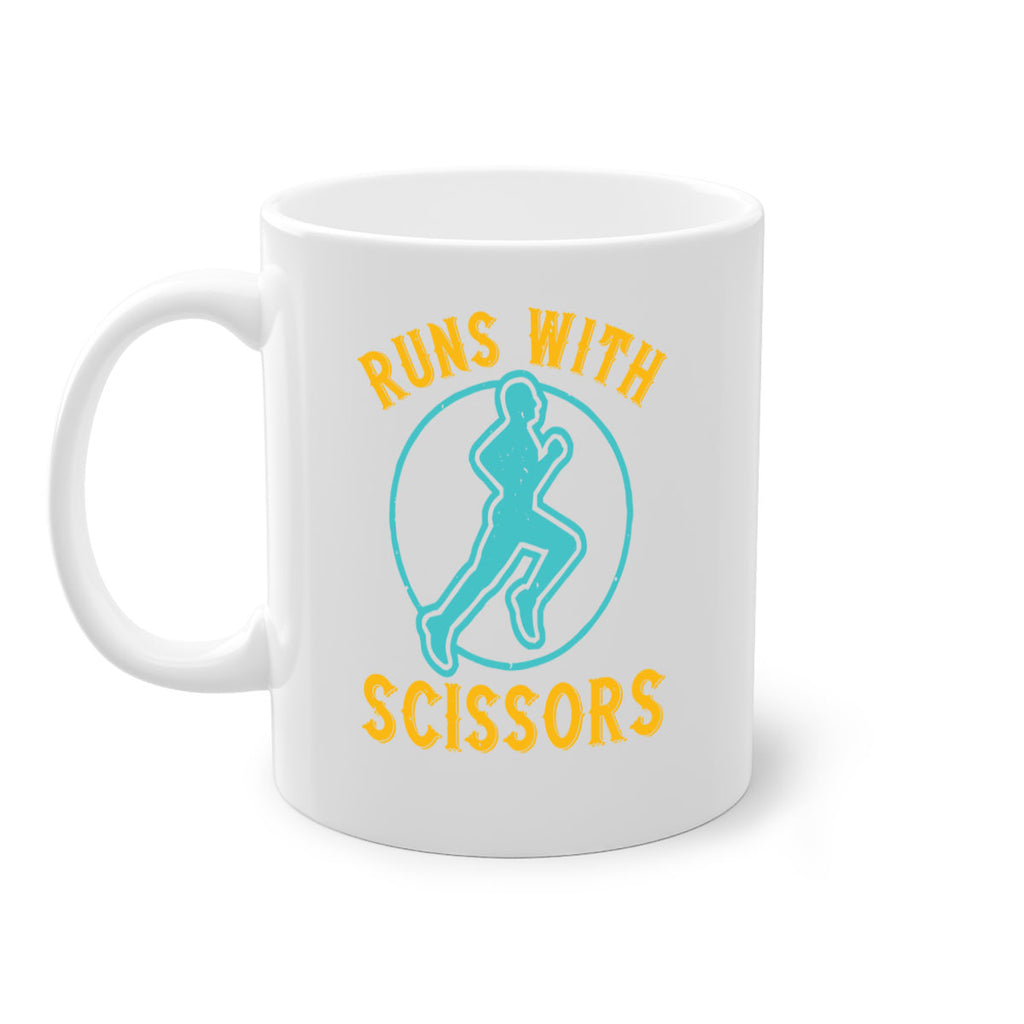 run with sclssors 25#- running-Mug / Coffee Cup