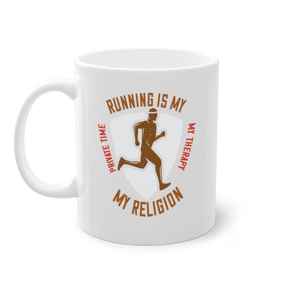 running is my private time my therapy my religion 21#- running-Mug / Coffee Cup
