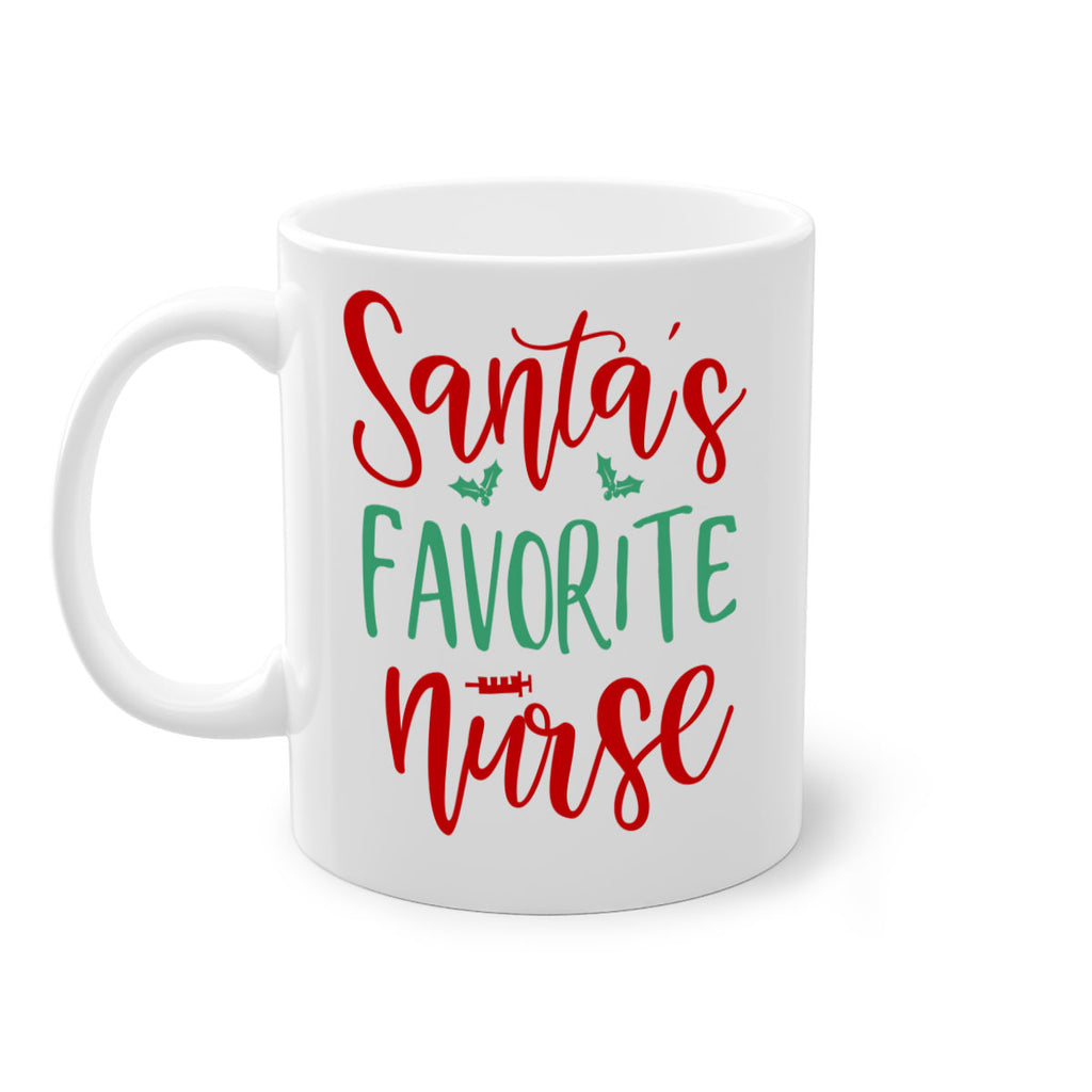 santa s favorite nurse style 608#- christmas-Mug / Coffee Cup