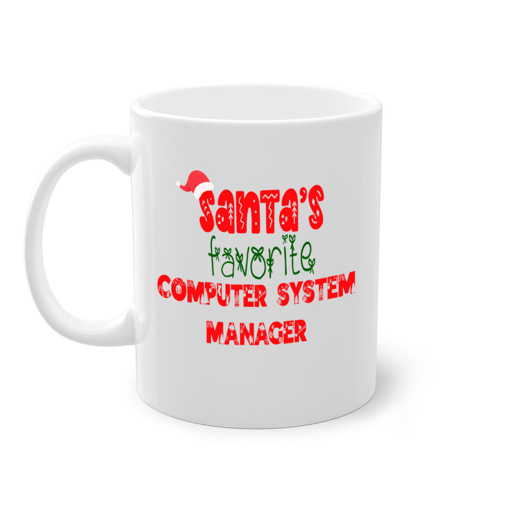 santas favorite computer system manager style 733#- christmas-Mug / Coffee Cup