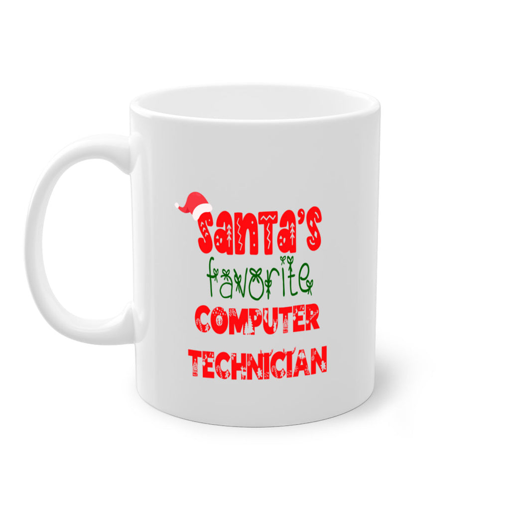 santas favorite computer technician style 734#- christmas-Mug / Coffee Cup