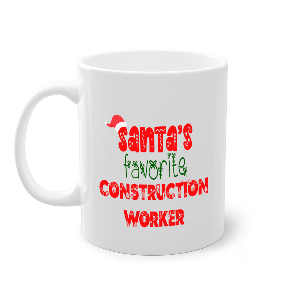 santas favorite construction worker style 739#- christmas-Mug / Coffee Cup