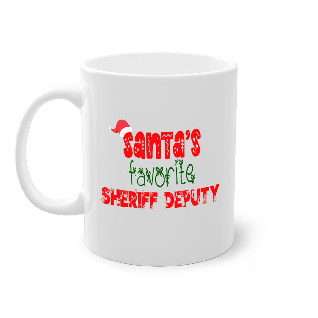 santas favorite sheriff deputy style 1077#- christmas-Mug / Coffee Cup