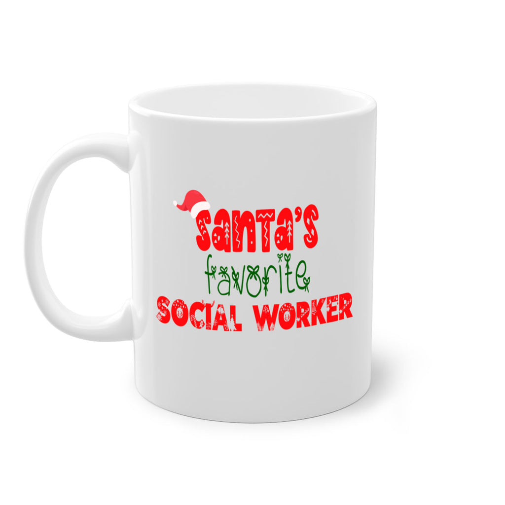 santas favorite social worker style 1085#- christmas-Mug / Coffee Cup