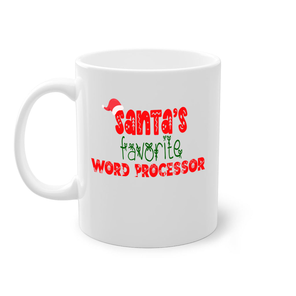 santas favorite word processor style 1158#- christmas-Mug / Coffee Cup