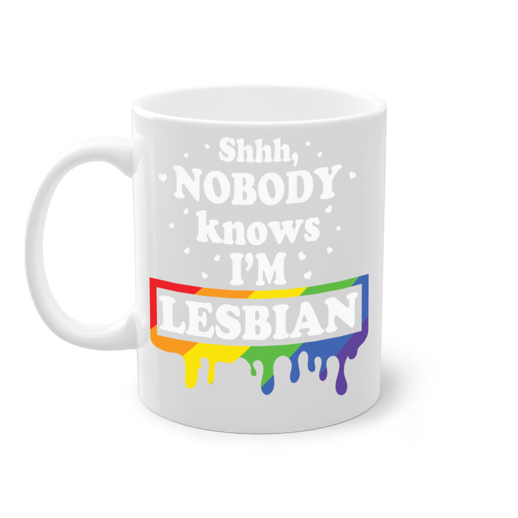 shhh nobody knows im a lgbt 21#- lgbt-Mug / Coffee Cup