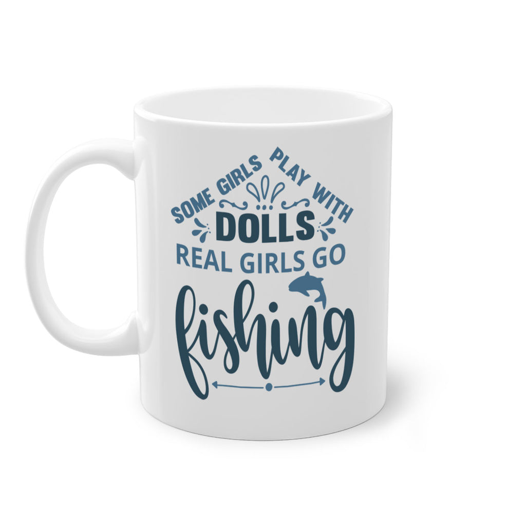 some girl play with 37#- fishing-Mug / Coffee Cup