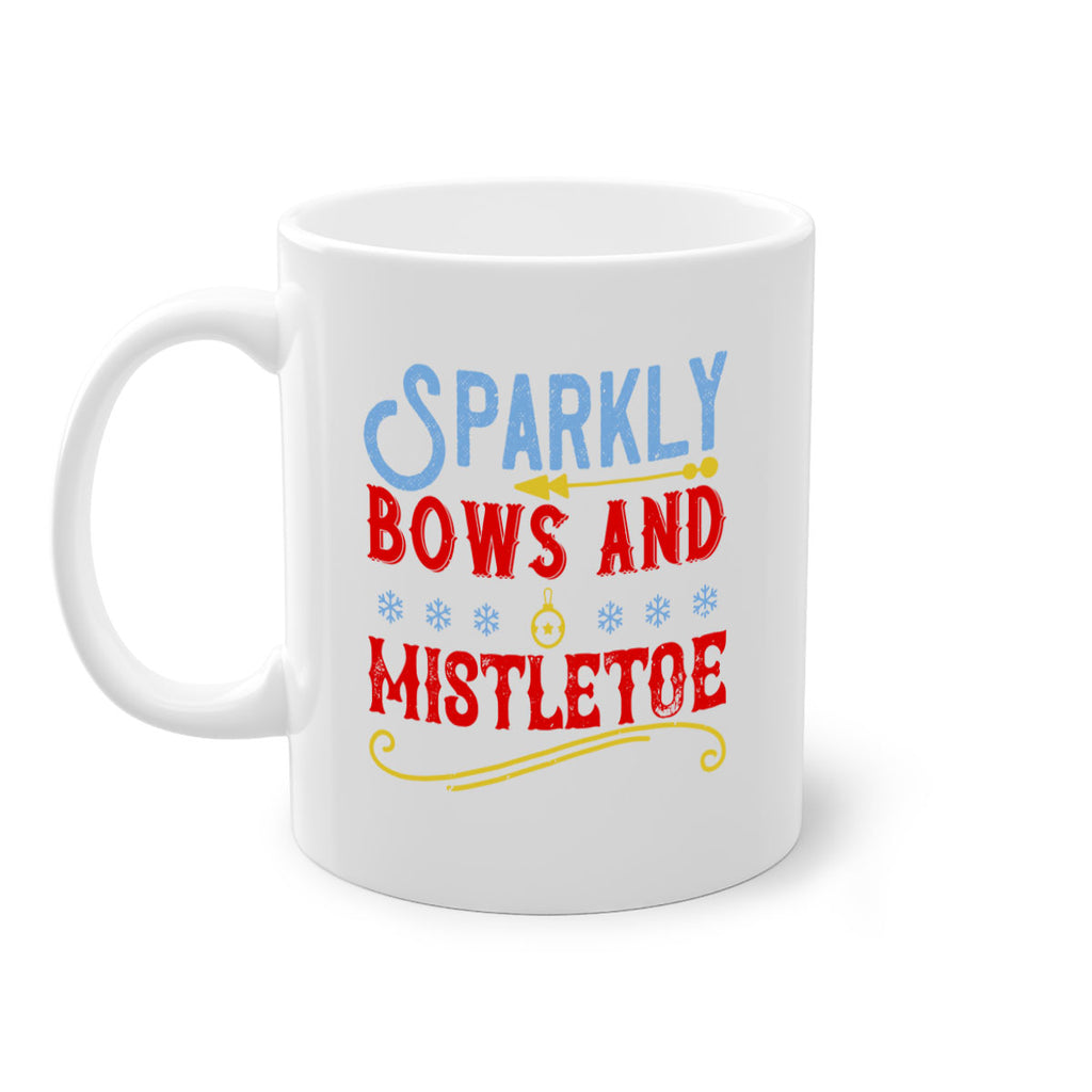 sparkly bows and mistletoe 354#- christmas-Mug / Coffee Cup