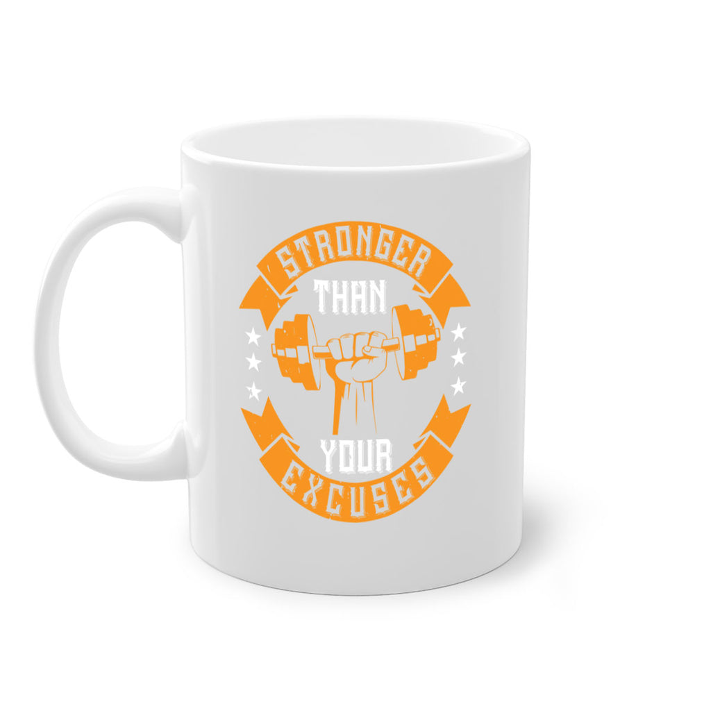 stronger than your excuses 70#- gym-Mug / Coffee Cup
