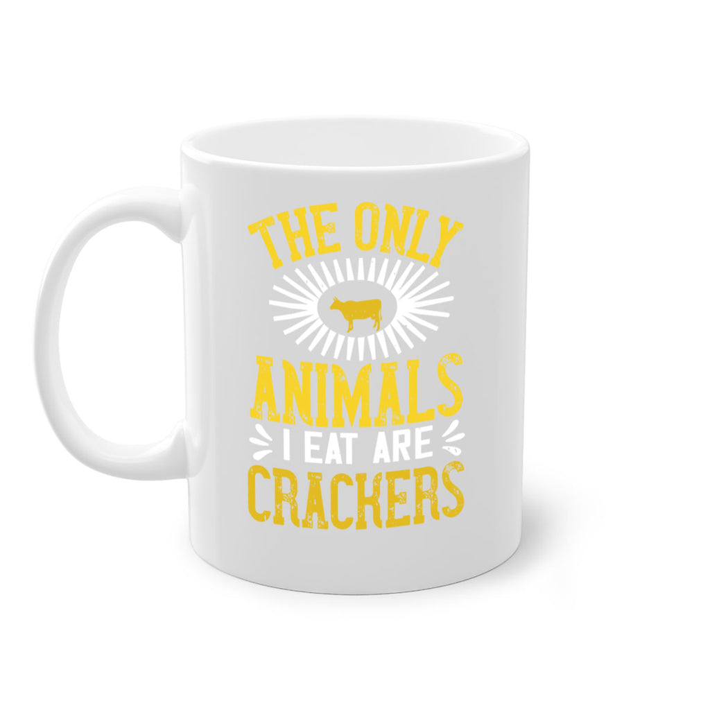 the only animals i eat are crackers 21#- vegan-Mug / Coffee Cup
