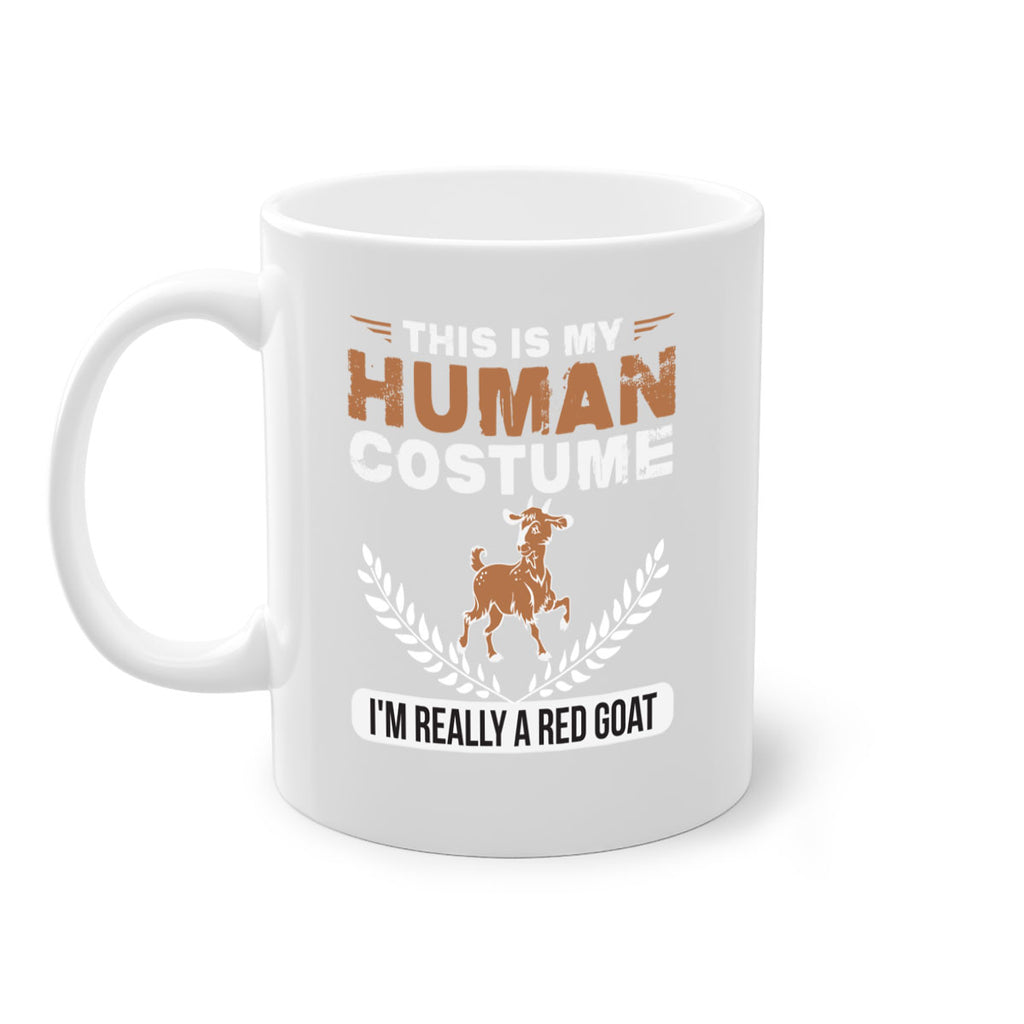 this is my human costume im really a red goat Style 1#- goat-Mug / Coffee Cup