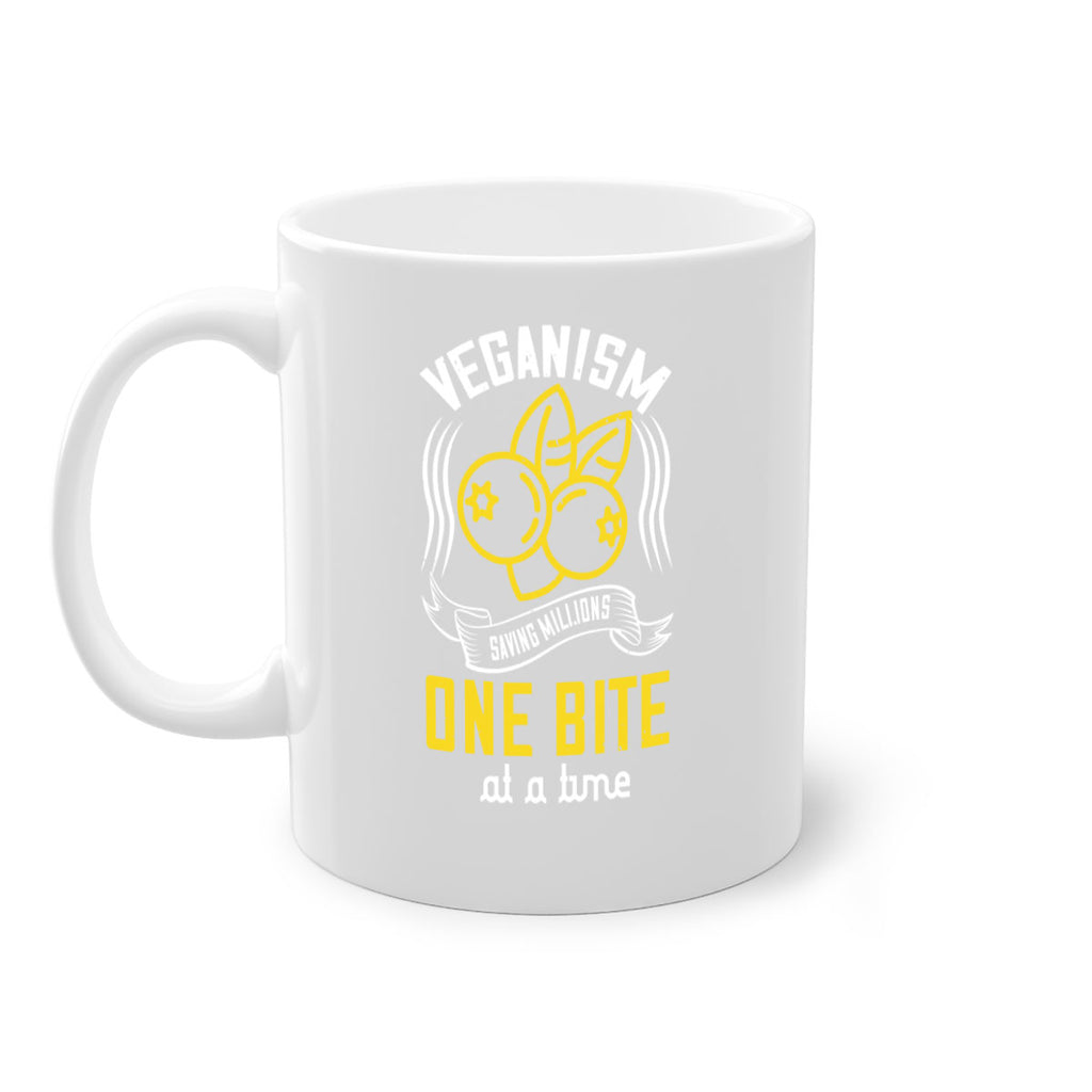 veganism saving millions one bite at a time 13#- vegan-Mug / Coffee Cup