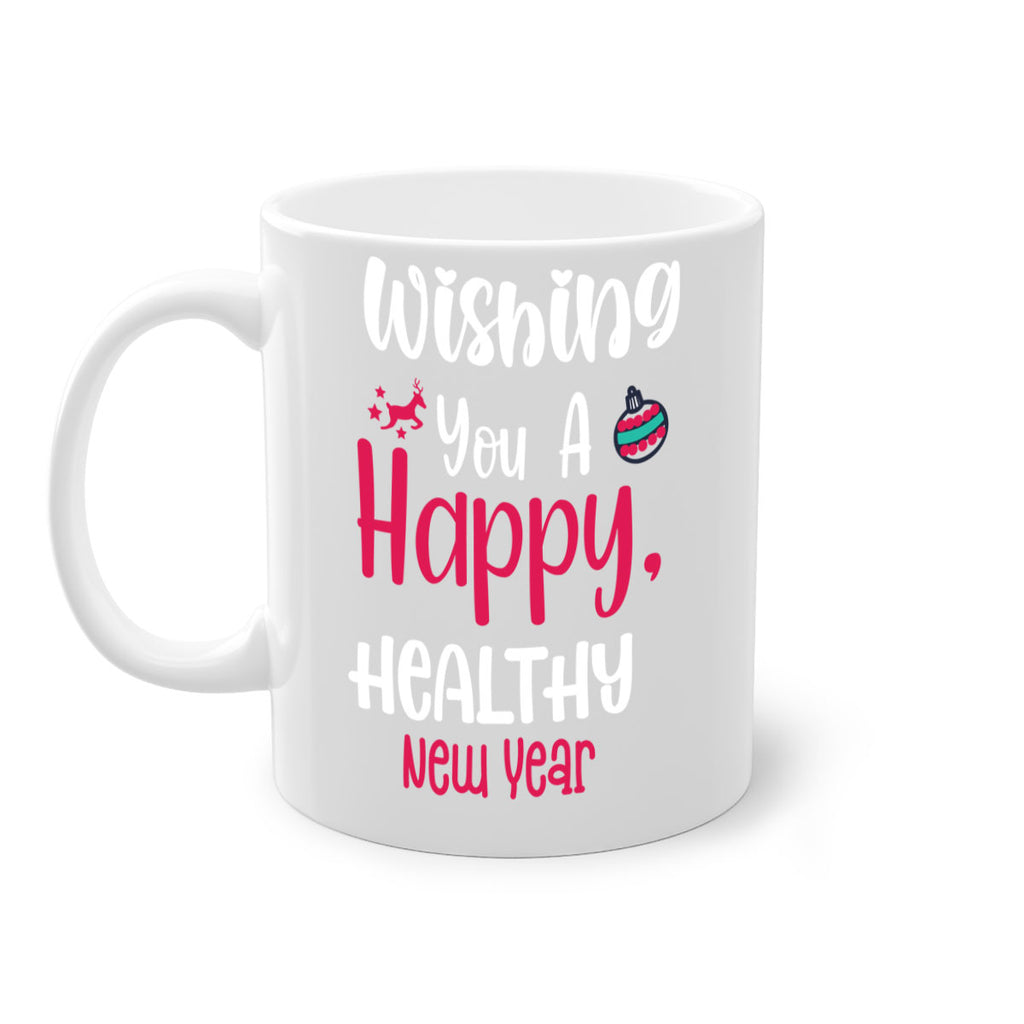 wishing you a happy, healthy new year style 1244#- christmas-Mug / Coffee Cup