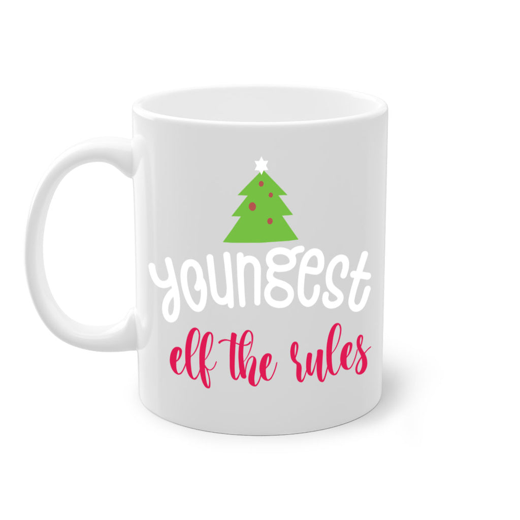 youngest elf the rules style 1253#- christmas-Mug / Coffee Cup