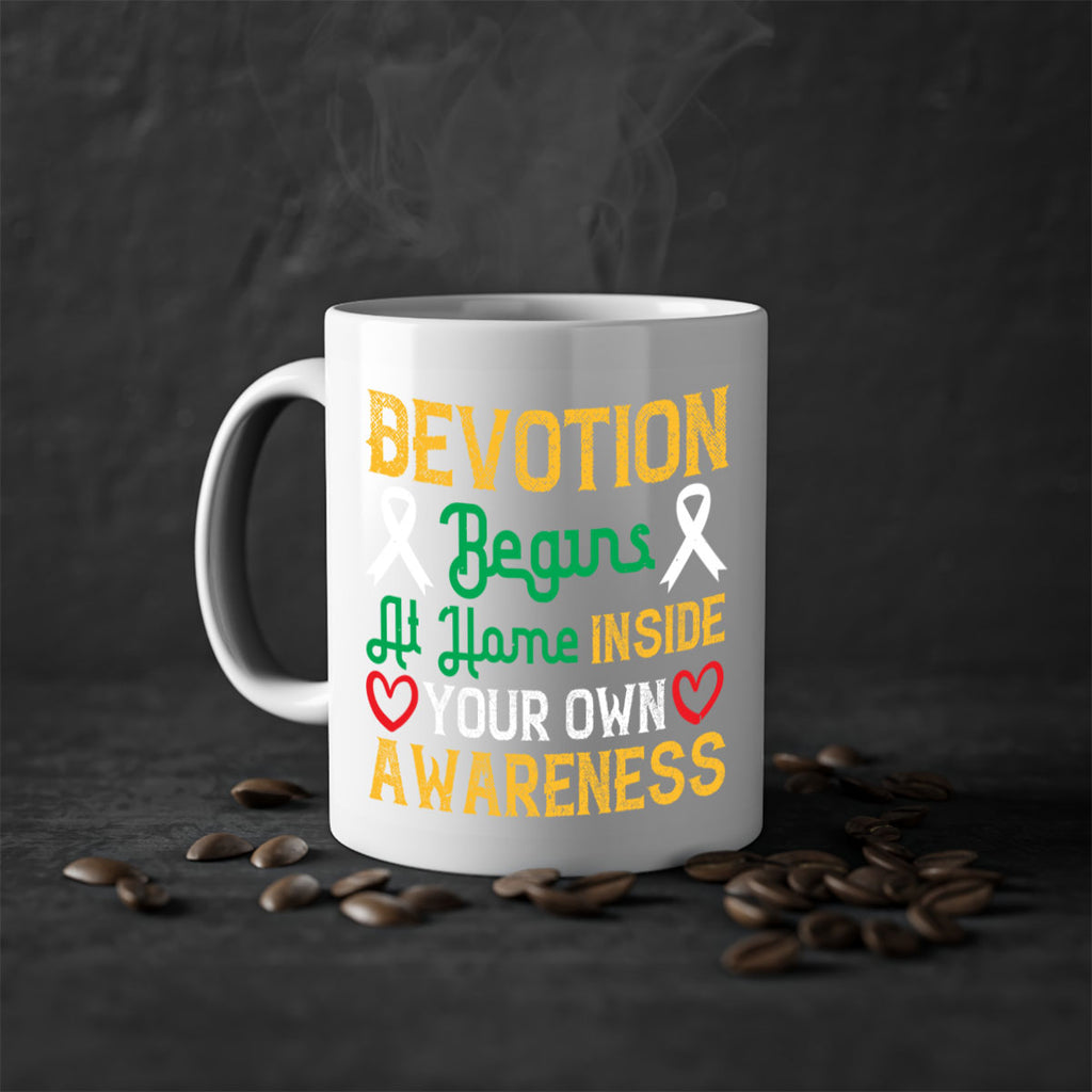 Devotion begins at home inside your own awareness Style 46#- Self awareness-Mug / Coffee Cup