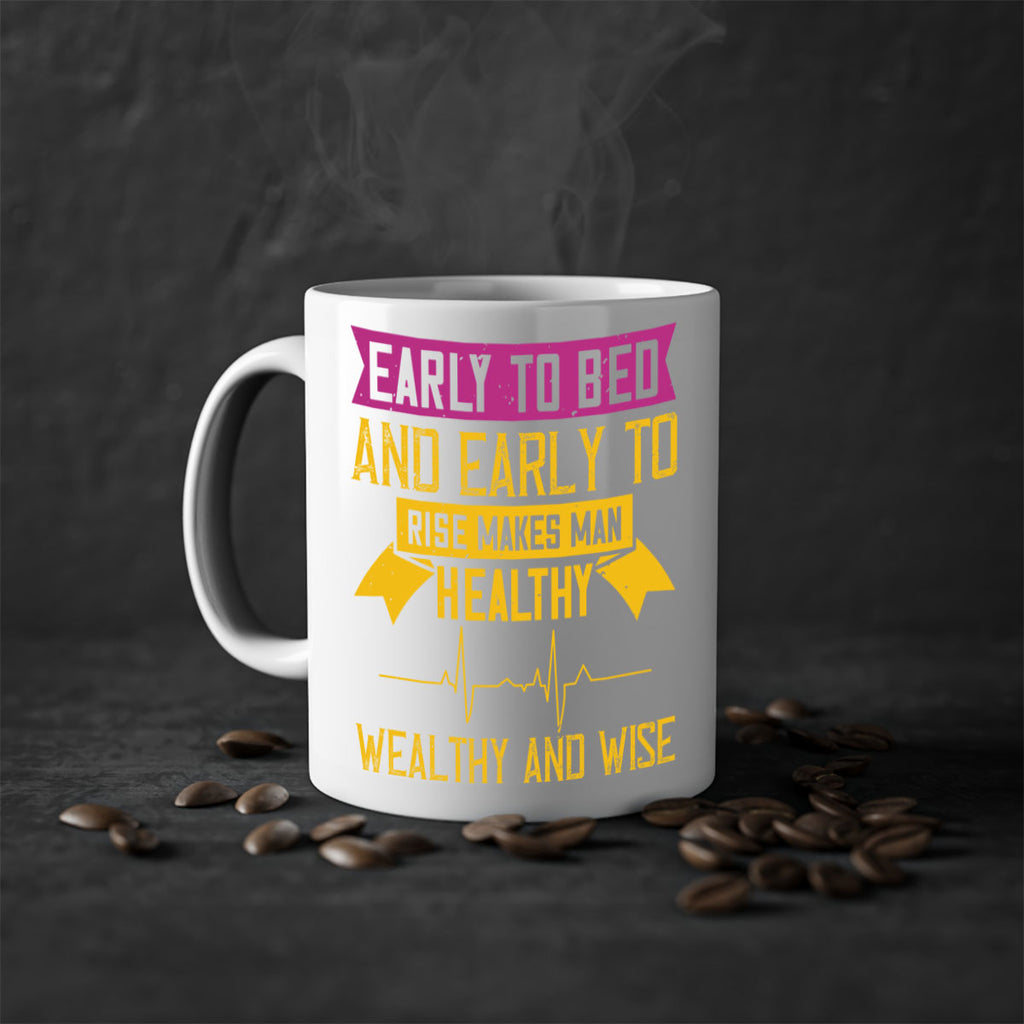 Early to bed and early to rise makes man healthy wealthy and wise Style 1#- World Health-Mug / Coffee Cup