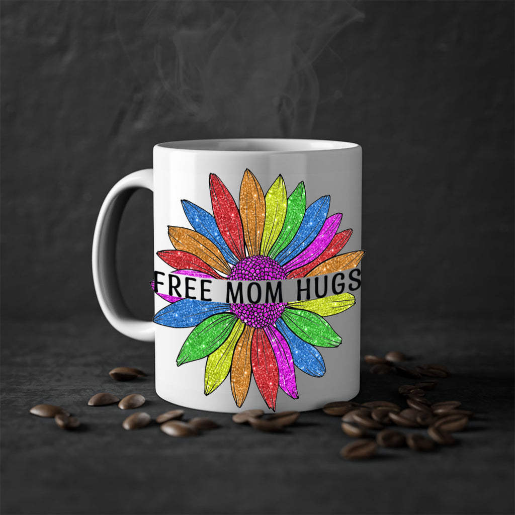 Free Mom Hugs Gay Pride Lgbt Flower 26#- lgbt-Mug / Coffee Cup