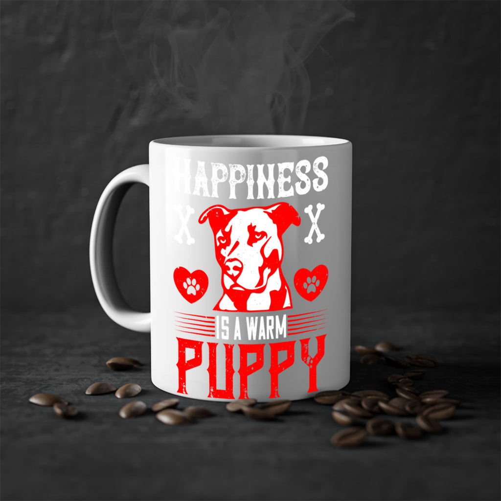 Happiness is a warm puppy Style 201#- Dog-Mug / Coffee Cup