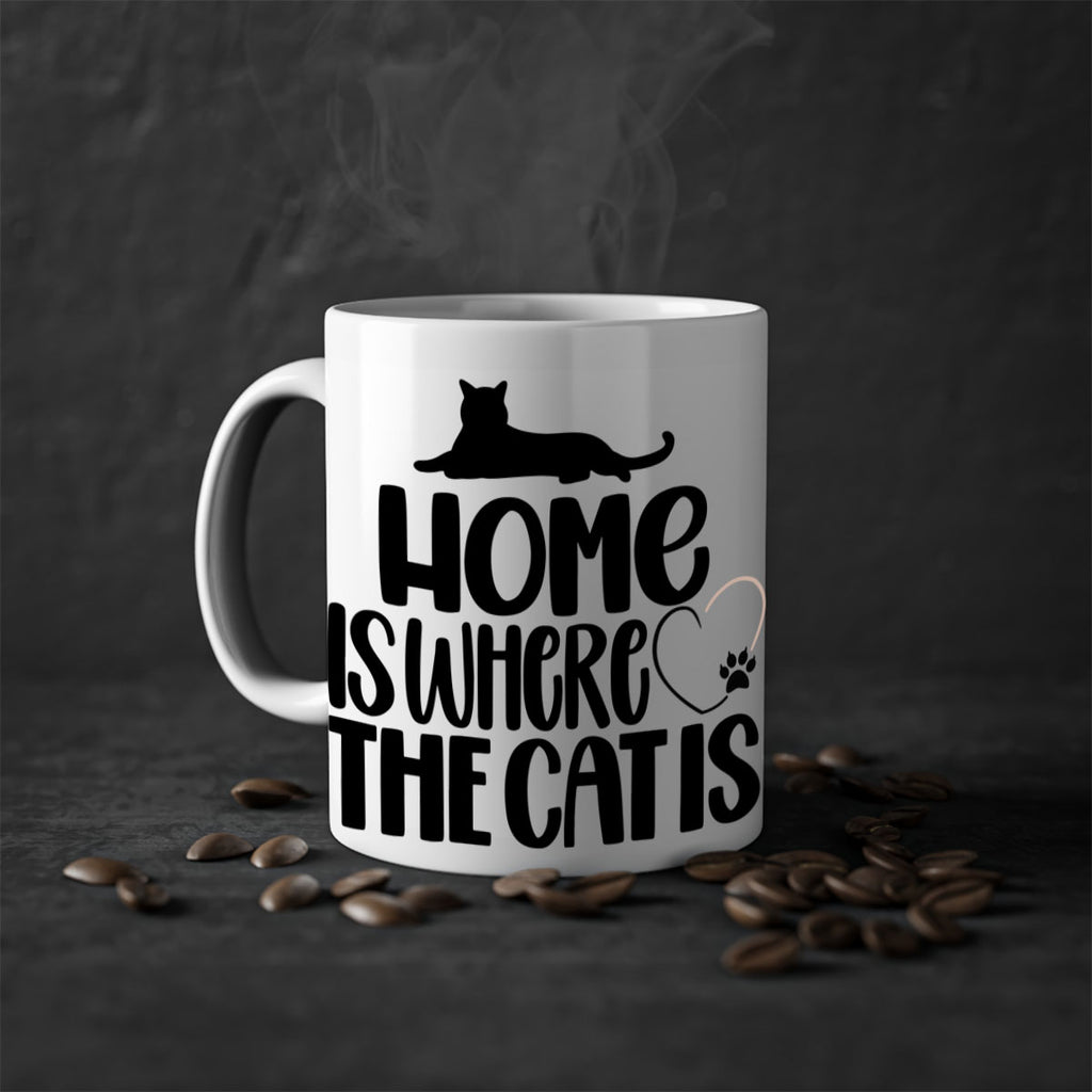 Home Is Where The Cat is Style 93#- cat-Mug / Coffee Cup