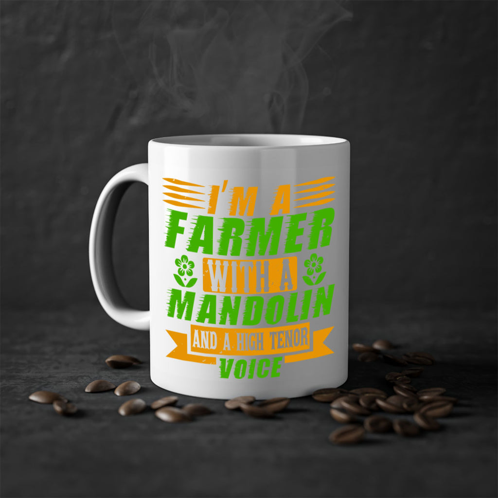Im A Farmer With a mandolin 48#- Farm and garden-Mug / Coffee Cup
