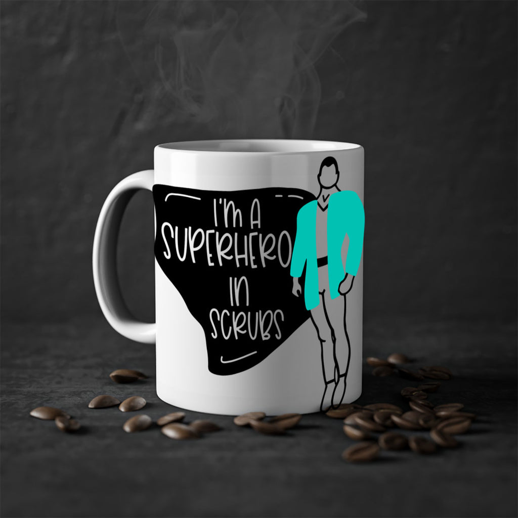 Im A Superhero In Scrubs Style Style 152#- nurse-Mug / Coffee Cup