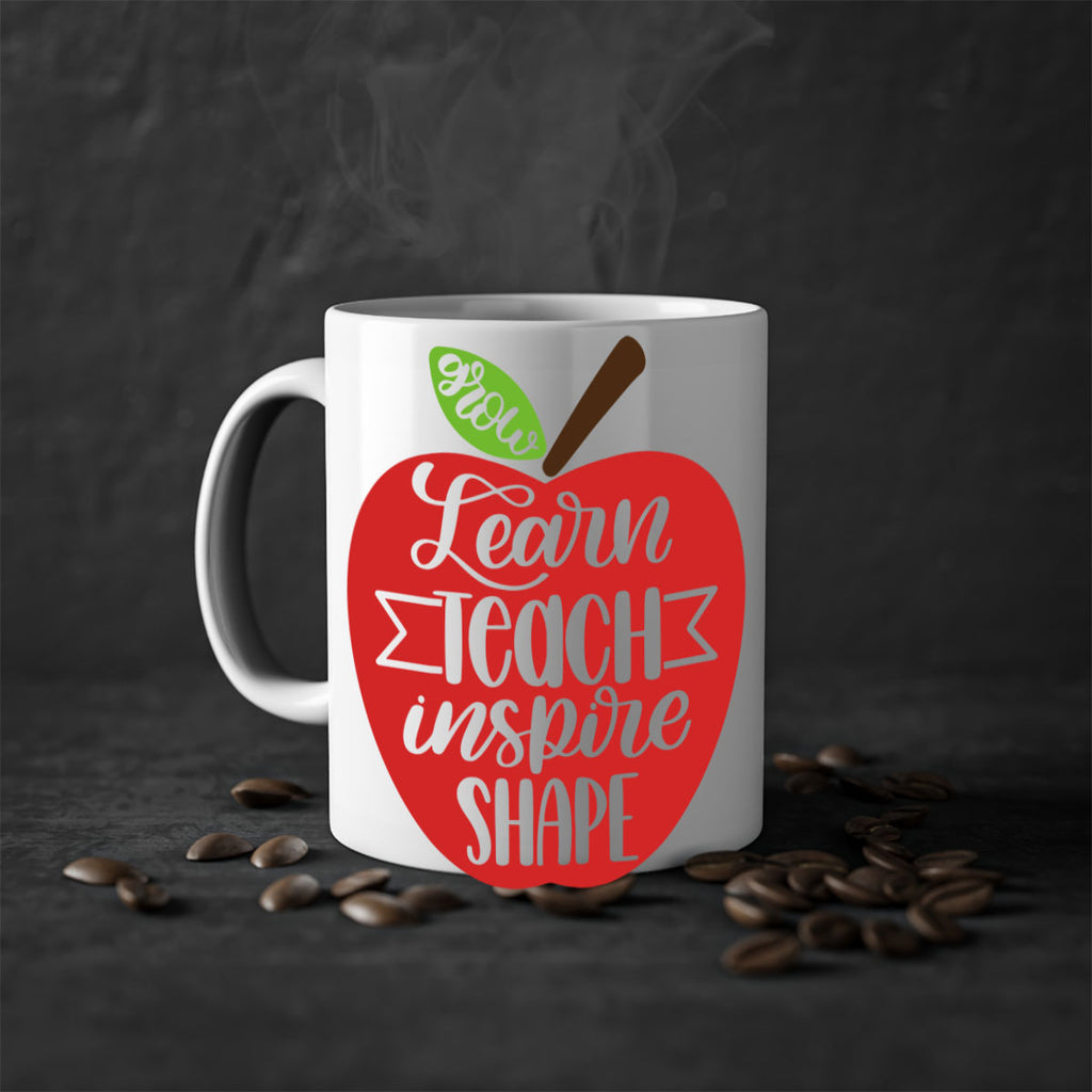 Learn Teach Inspire Shape Style 68#- teacher-Mug / Coffee Cup