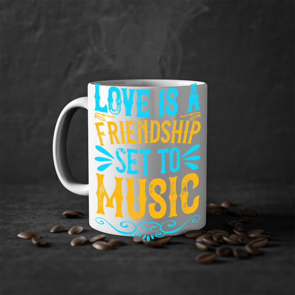 Love is a friendship set to music Style 32#- Dog-Mug / Coffee Cup
