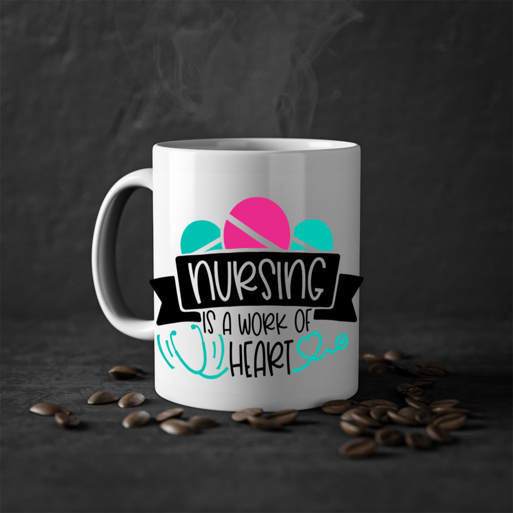 Nursing Is A Work Of Heart Style Style 71#- nurse-Mug / Coffee Cup