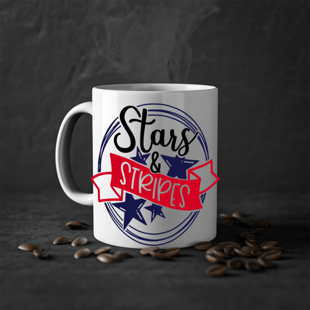 Stars StripeS Style 174#- 4th Of July-Mug / Coffee Cup