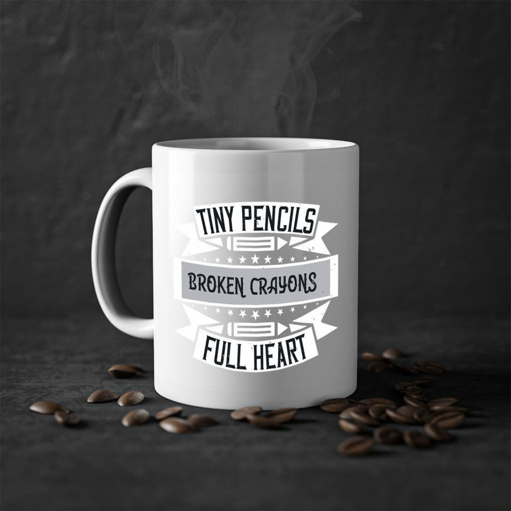 Tiny pencils broken crayons full heart Style 3#- teacher-Mug / Coffee Cup